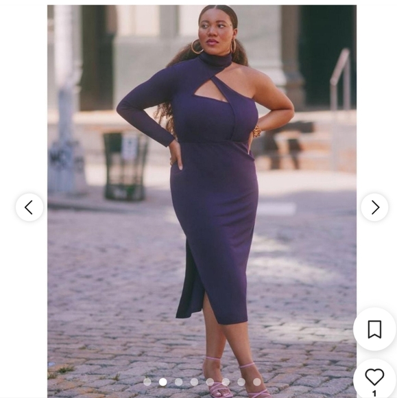 Eloquii Dresses & Skirts - Eloquii NEW NWT Womans 1 Sleeve Mockneck Purple Dress‎ Size 22/24